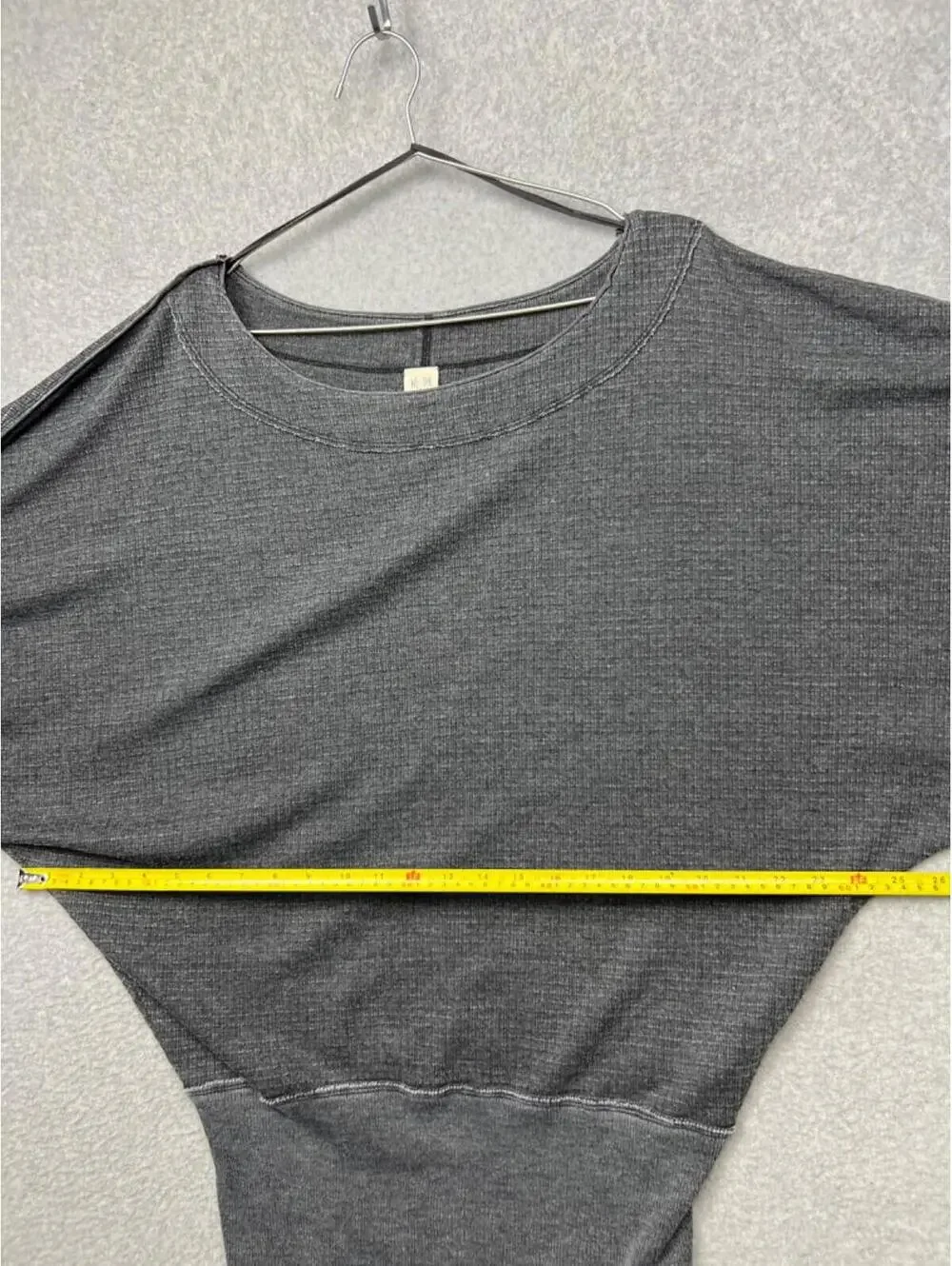 Free People Willow Thermal Sweater Womens Size S Gray Dolman Sleeves Oversized